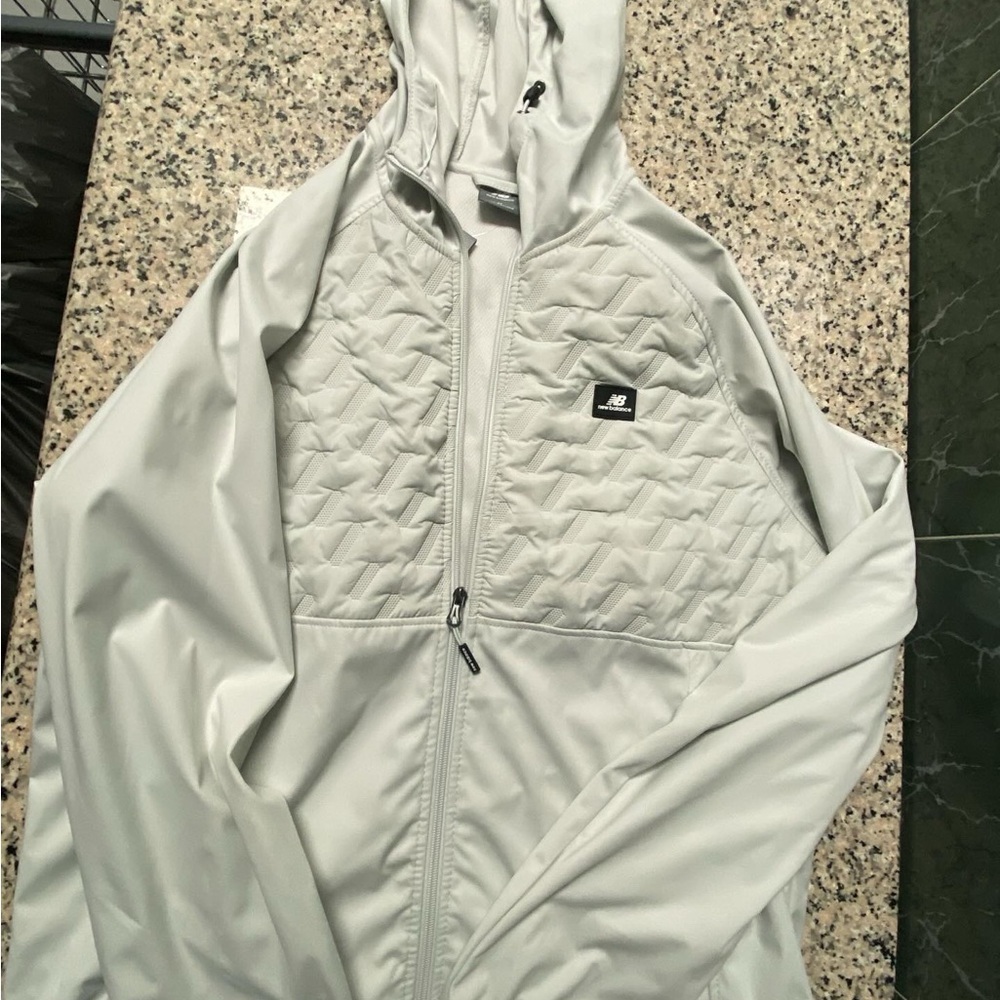 New Balance Light Gray Hooded Jacket